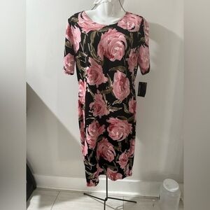 NWT women Stella & Julie floral colorful puff sleeves dress